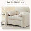 Runesay Modern Lounge Chair, Chenille Oversized Armchair, 38 Inch Wide, Comfortably Upholstered Single Lounge Sofa Chair Gray/Beige - 2 of 4