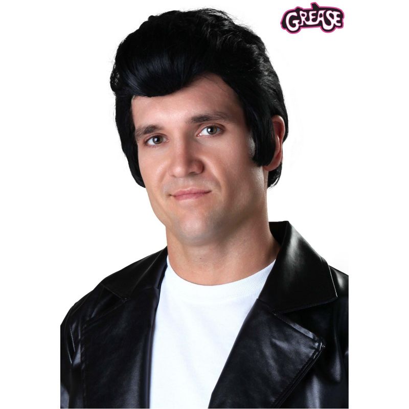 HalloweenCostumes.com One Size Fits Most  Men  Adult Grease Danny Wig, Black, 2 of 3