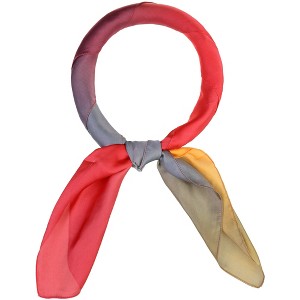 INSPIRE CHIC Women's Gradient Colorful Large Silky Hair Wrap Bandana Neck Scarf 35.4" X 35.4" - 1 of 4