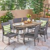 Jasper 7pc Acacia & Wicker Dining Set: Christopher Knight Home, Weather-Resistant Patio Set - 2 of 4