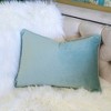 Embroidered Pumpkin Lumbar Throw Pillow – Misty Blue Fall Accent Cushion - 4 of 4