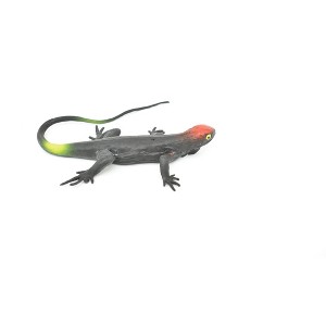 Collectible Wildlife Gifts | Lizard, Black with Red Head, Rubber Reptile Toy, Realistic Figure, Model, Gift,  10"   CWG43 B183 - 1 of 4