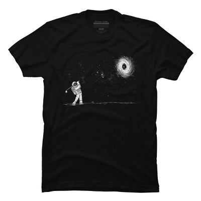 Men's Design By Humans Black Hole In One By Expo T-Shirt