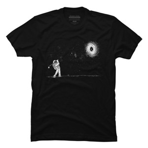 Men's Design By Humans Black Hole In One By Expo T-Shirt - 1 of 4
