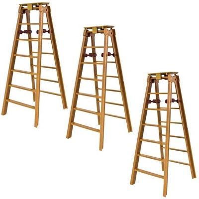 Set of 3 Brown Ladders for WWE & AEW Wrestling Action Figures