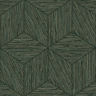 Grasscloth Geo Pine Green Geometric Paste the Wall Wallpaper