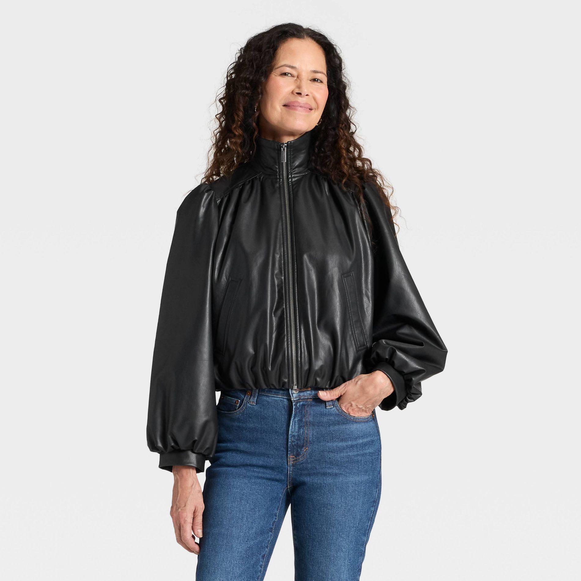 Women's Gathered Bomber Jacket - Universal Thread™