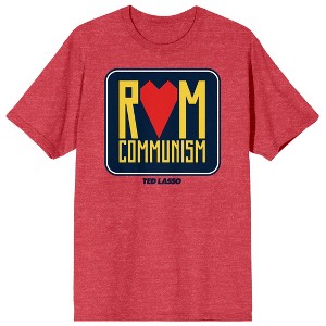 Ted Lasso TV Series Rom Communism Men's Red Heather T-shirt - 1 of 3