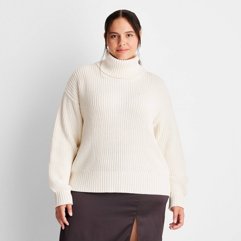 White turtleneck 2025 sweater target