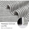 Neutral Boho Area Rug, Striped Soft Ultra-Thin Non-Slip Washable Carpet for Living Room, Bedroom, Nursery, Dining Room - 4 of 4