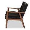 Sorrento Mid-Century Retro Modern Faux Leather Upholstered Wooden 2 Seater Loveseat - Baxton Studio - 3 of 4