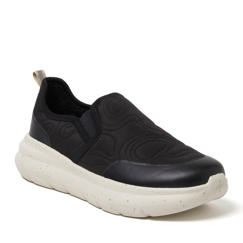 Dearfoams Men's Tahoe Closed Back Slip-On Sneaker - Black Size 10