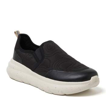 Dearfoams Men's Knox Collapsible Heel Slip-on Sneaker - Black Size