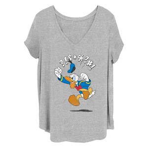 Women's Mickey & Friends Donald Duck Angry Jump T-Shirt - 1 of 4