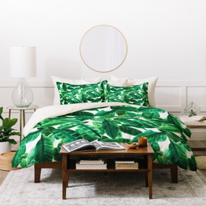 King Palm Amy Sia Duvet Cover Set Green - Deny Designs