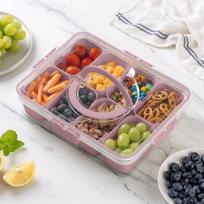 Cook With Color 8 Compartment Snack Box with Handle
