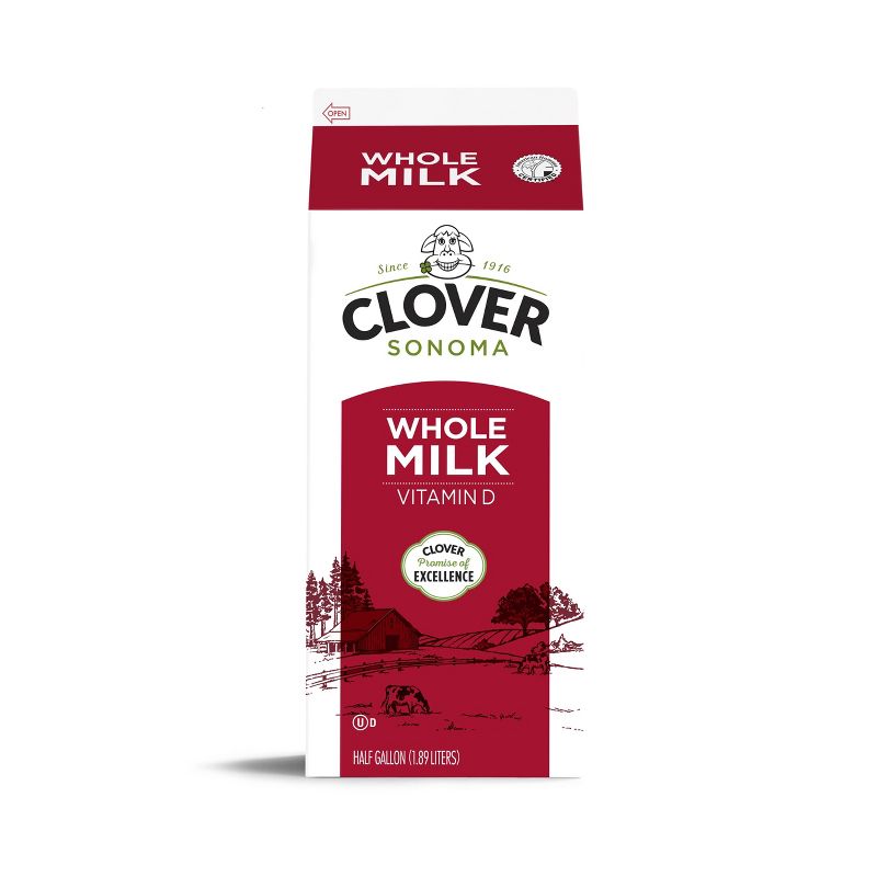 Clover Stornetta Vitamin D Milk - 0.5gal, 1 of 2