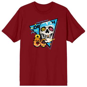 Dungeons & Dragons Demilich Life Drain Card Men's Cardinal Graphic Tee
