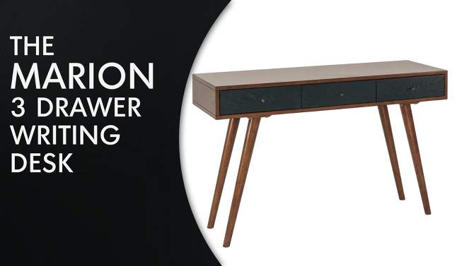 Marion 3 Drawer Writing Desk, 2 of 11, play video