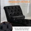 MOONMISS Velvet Chaise Lounge Indoor,Button-Tufted Upholstered Chaise Lounge Chair with Pillow for Bedroom Living Room Office - 4 of 4