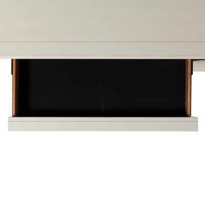 Transitional White 9-Drawer Horizontal Dresser with Mirror