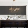 LNC Incandescencia Luxury and Glam Crystal Drum Chandeliers,Gold and Gray,23.2in/32in/37.5in - 4 of 4