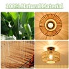 DAKAFUL Boho Rattan Woven Flush Mount Ceiling Light,11.8" E26 Base Farmhouse Natural Rope Cage Ceiling Fixture for Bedroom/Hallway - 4 of 4