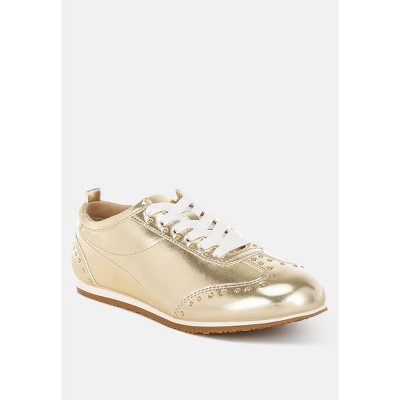 Женские кроссовки Rag & Co Womens Yorika Studded Metallic Pleather Sneakers 5 — фото 2