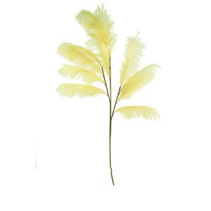 Feathery Frond Stems 52"H Yellow EVA Foam & Wire Floral Arrangement – Bendable Tall Display Accent (Set of 6) By Kalalou - 1 of 3