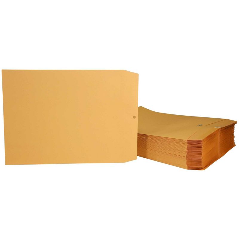 School Smart Kraft Envelopes with Clasp, 11-1/2 x 14-1/2 Inches, Pack of 100, 1 of 6