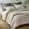 Heavyweight Linen Blend Duvet Cover and Sham Set Grid Print - Casaluna™ - 2 of 4