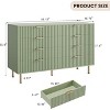 Fluted 6-Drawer Dresser 47.2" Wide - Deep Drawer Storage Cabinet, Modern Double Dresser & TV Stand for Bedroom to Kids Room - 2 of 4