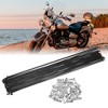 Unique Bargains 14G Bicycle Carbon Steel Spoke with Nipples Black 36 Pcs - 2 of 4