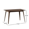 Christopher Knight Home Dryn Mid-Century Modern 5 Piece Rubberwood Upholsetered Dining Set with Curved Backrest - 3 of 4