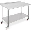 Stainless Steel Work Table, NSF Commercial Grade, Adjustable Shelf, Silver - 2 of 4