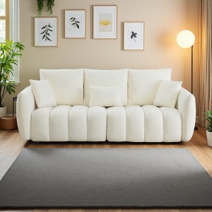 82" Teddy 3-Seater Sofa with Plush Cushions - 1 of 4