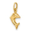 Black Bow Jewelry 14k Yellow Gold Mini 3D Hollow Dolphin Charm - 4 of 4