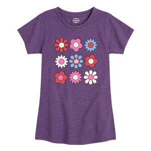 Girls' - Case IH - Flower Pattern Fitted Short Sleeve Graphic T-Shirt - 1 of 4