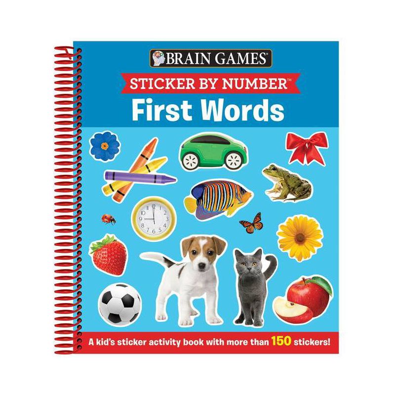 Brain Games - Sticker by Number: First Words (Ages 3 to 6) - by  Publications International Ltd & Brain Games & New Seasons (Spiral Bound), 1 of 2