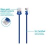 Monoprice Cat6 Ethernet Patch Cable - 1 Feet - Blue | Stranded, 550MHz, UTP, Pure Bare Copper Wire, 36AWG  - Micro SlimRun Series - 3 of 4