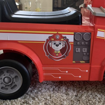 Paw patrol marshall fire truck hot sale ride on