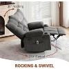 Swivel Rocker Recliner Chair with Massage & Heat, Oversized Ergonomic Lounge Chair,  135° Recline, Cup Holders & Side Pocket - 2 of 4
