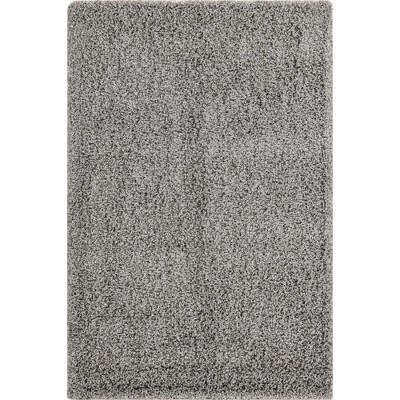 Cloud Gray Solid Shag 4' x 6' Easy Care Area Rug