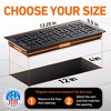 Home Intuition Basketweave Floor Vent Cover 4X12 Inch with Mesh Cover Trap Heat and Air Walkable Metal Floor Vent for HVAC Duct, Matte Black - 4 of 4