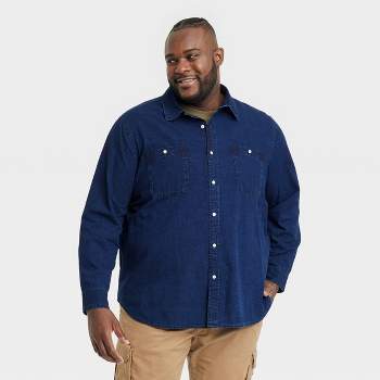 Men's Button-Down Shirt - Goodfellow & Co™ Dark Blue