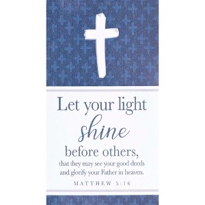 Dicksons MAG-1036 Shine Before Others Glorify Your Father Blue and White 5 x 3 Inch Vinyl Decorative Refrigerator Magnet - 1 of 2