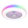 Airsurfer 19" RGB LED Ceiling Fan, White Body, 5 Transparent ABS Blades, DC Motor, 6-Speed, Remote Control, 18° Blade Angle, Ceiling Mount - 3 of 4