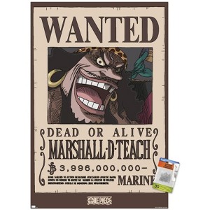 Trends International One Piece - Black Beard Wanted Poster Unframed Wall Poster Prints - 1 of 4