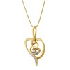 Haus of Brilliance Espira 10K Yellow Gold Diamond Accented Swirl Open Heart Pendant - 3 of 4