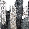 26"x49" Metal Abstract Layered Wall Decor with Silver Accents Blue - Olivia & May: Contemporary Iron Artwork - 3 of 4
